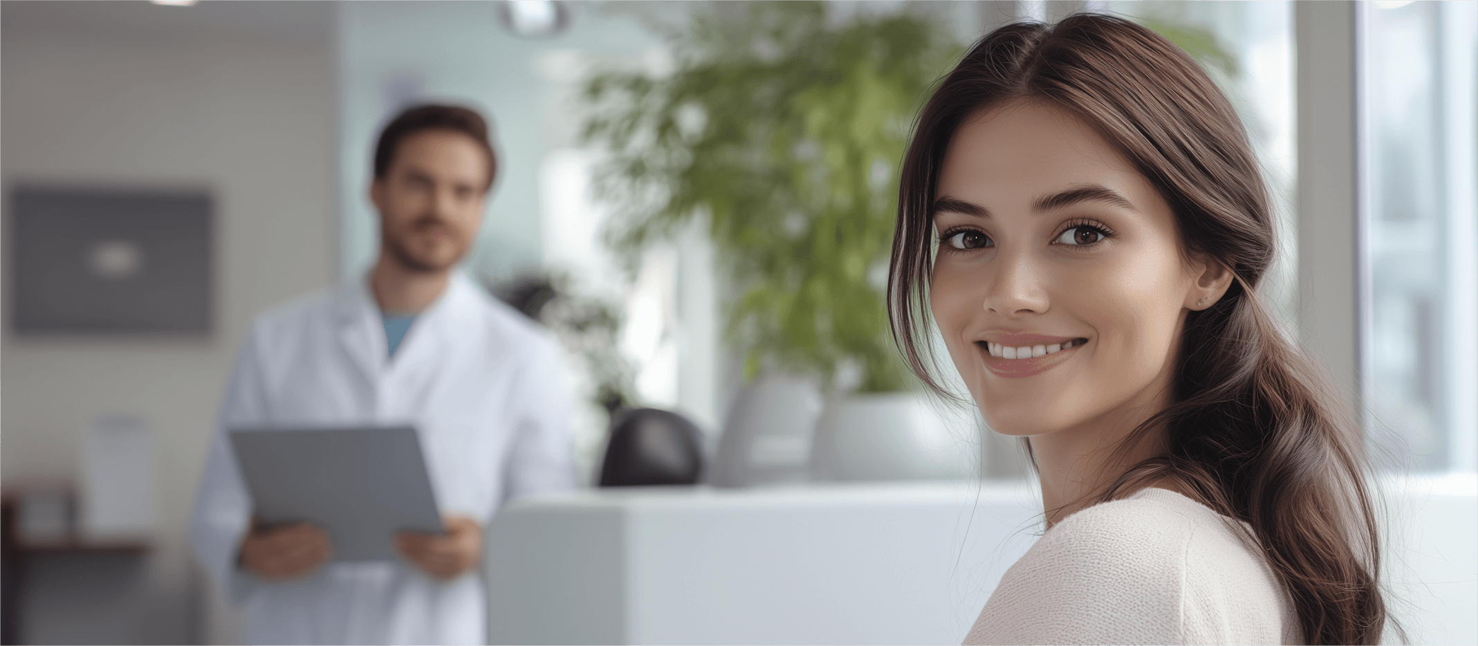 happy woman smiling